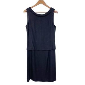 Donna Ricco New York Black Sleeveless Paneled Tank Dress Size 8